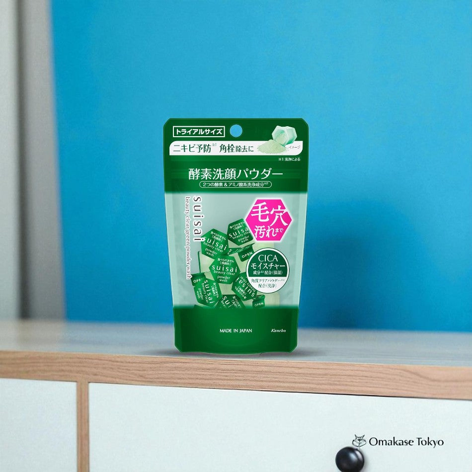 Suisai Beauty Nettoyant en poudre vert clair (taille d'essai)