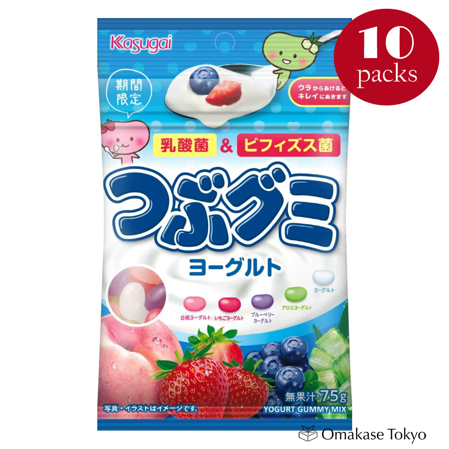 Tsubu Gummy Confectionery Yogurt Fruit Gummy 75g × 10 pcs