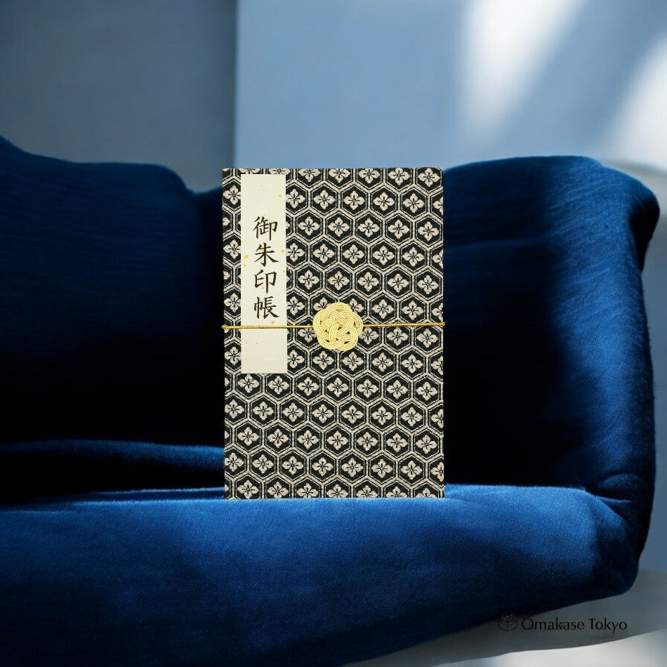 Goshuin Book – Japanese Pattern with Mizuhiki Rubber Band