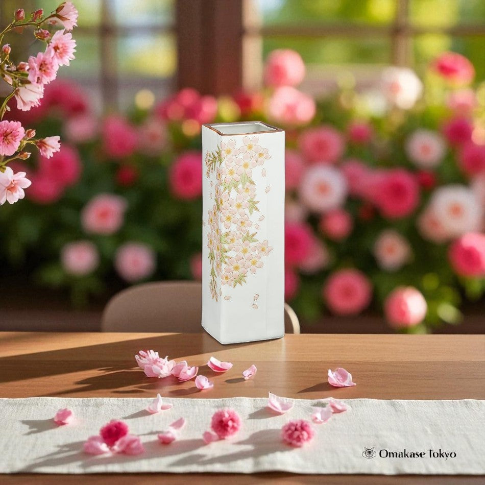 九谷烧釜本青藏画花瓶